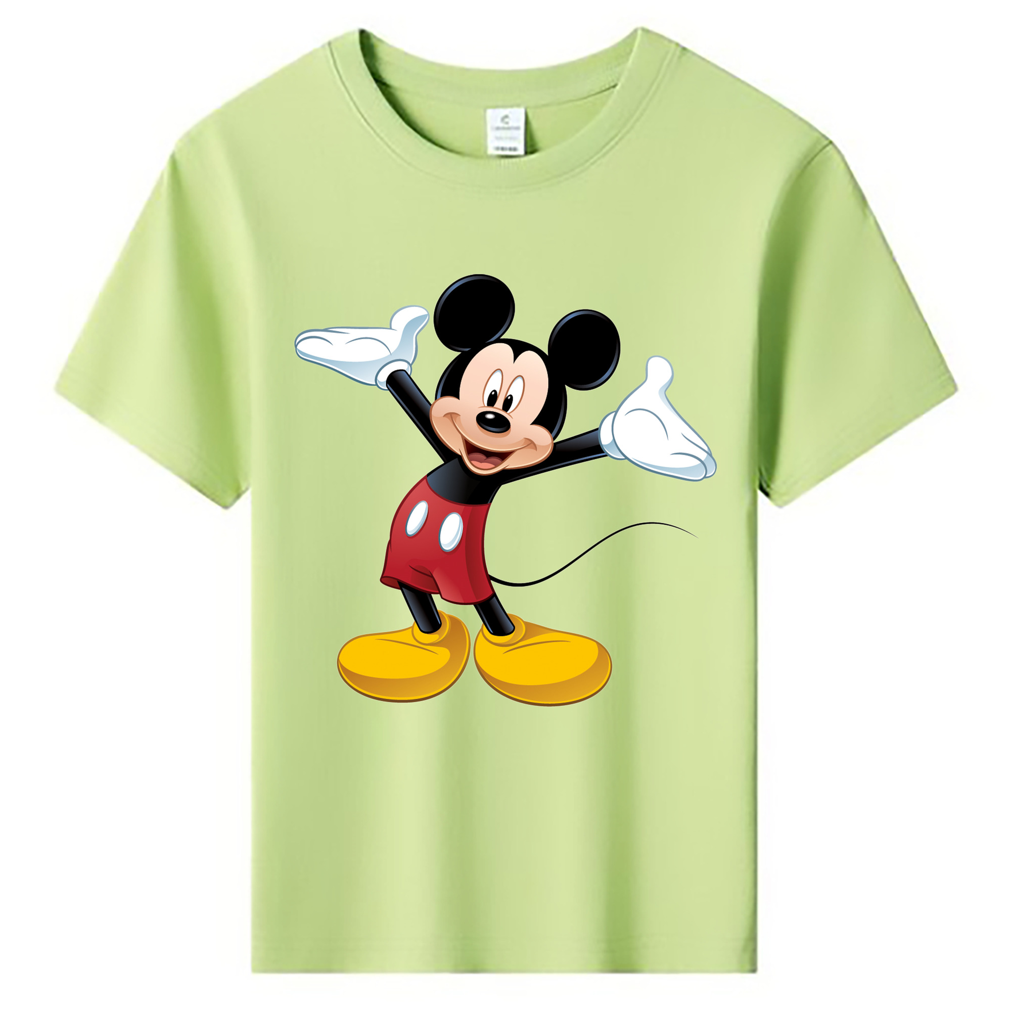 （画像用） ミッキーマウス Mickey Mouse 綿100％キッズTシャツ（フロントプリント）